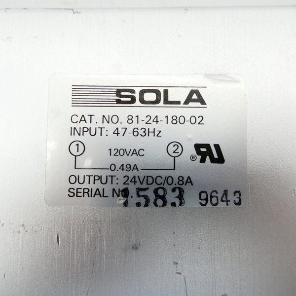 SOLA 81-24-180-02 120VAC 0.49A NSNP