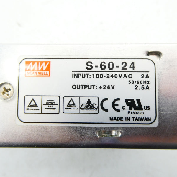 MEAN WELL S-60-24 100-240VAC 2A UNMP