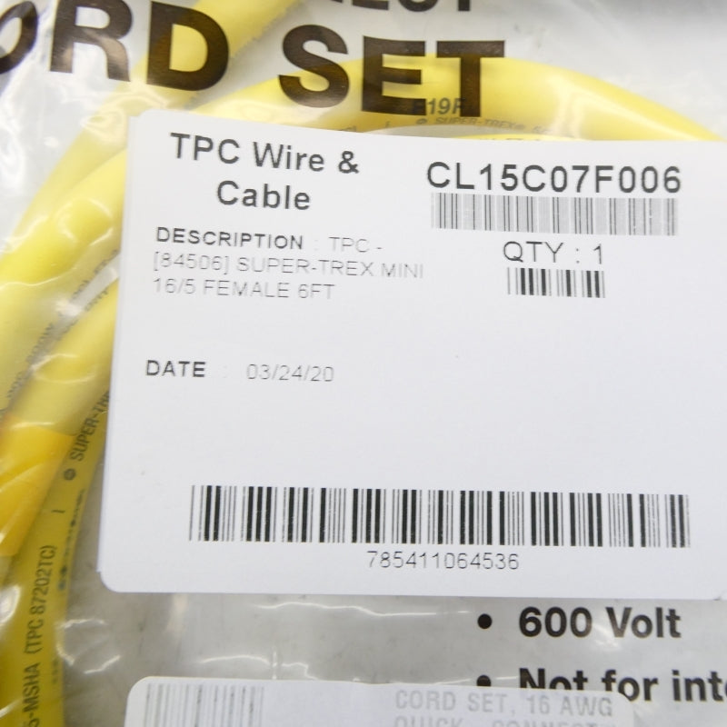 TPC WIRE & CABLE CL15C07F006 NSMP