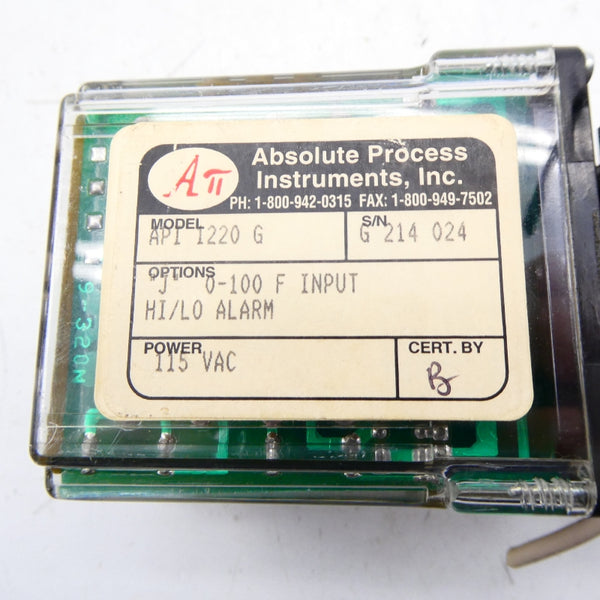 ABSOLUTE PROCESS INSTRUMENTS API 1220 G 115VAC UNMP