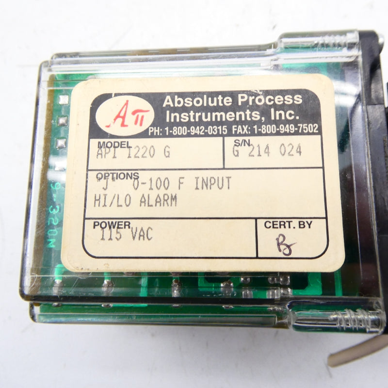 ABSOLUTE PROCESS INSTRUMENTS API 1220 G 115VAC UNMP
