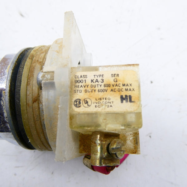 PUSH BUTTON 9001 KA-3 SER. G 600VAC/DC UNMP