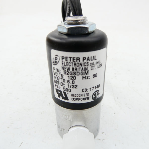 PETER PAUL ELECTRONICS 52G8DGM 120V 500PSI NSNP