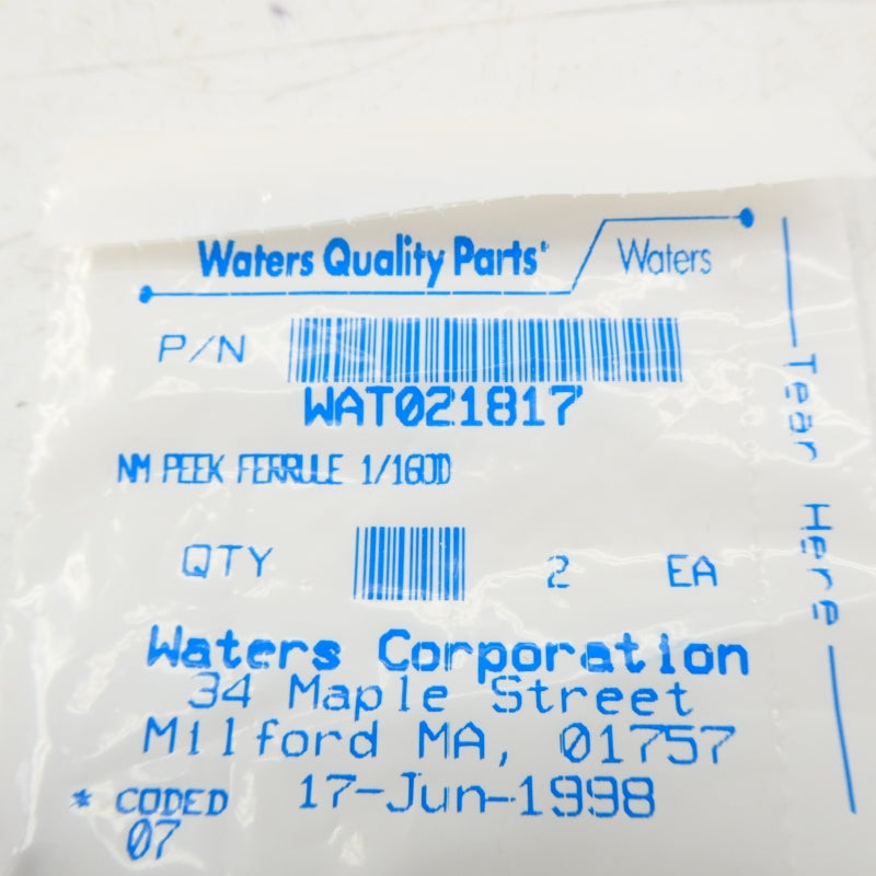 WATERS QUALITY PARTS WAT021817 (PKG OF 2) NSMP
