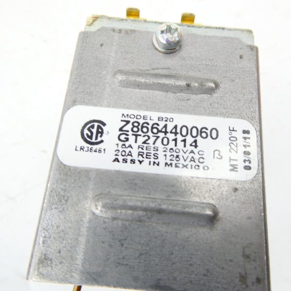 ROBERTSHAW Z866440060 GT270114 125/250VAC 15/20A NSNP