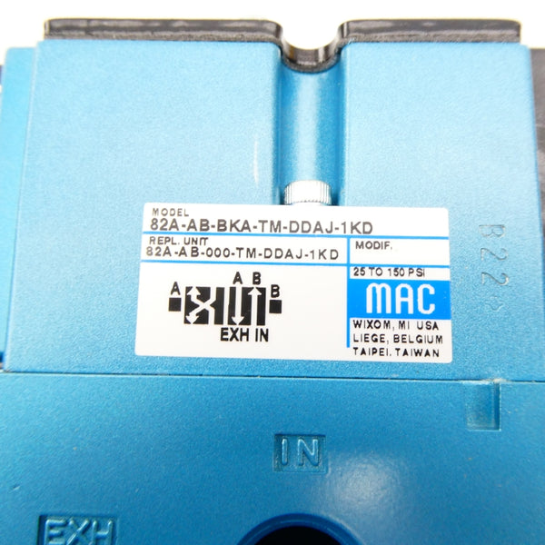 MAC 82A-AB-BKA-TM-DDAJ-1KD 24VDC 25-150PSI NSMP