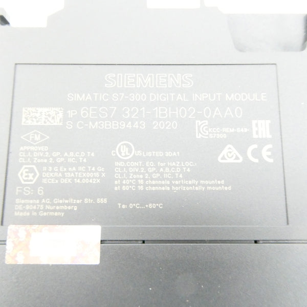 SIEMENS 6ES7 321-1BH02-0AA0 24VDC NSMP