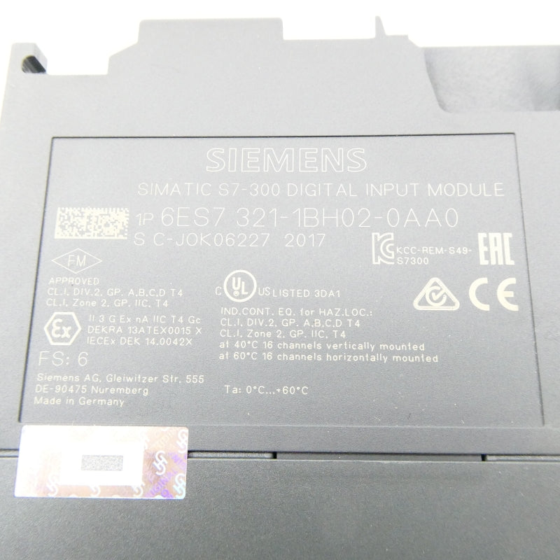 SIEMENS 6ES7 321-1BH02-0AA0 24VDC NSNP