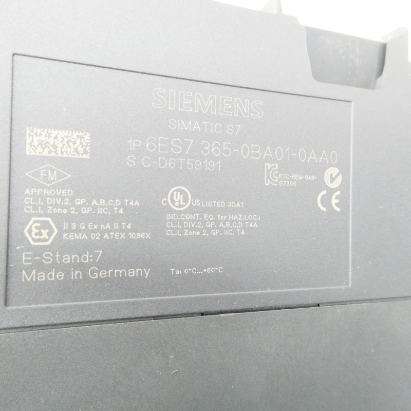SIEMENS 6ES7 365-0BA01-0AA0 NSMP