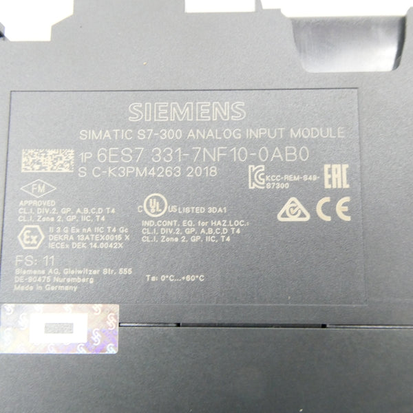 SIEMENS 6ES7 331-7NF10-0AB0 NSMP
