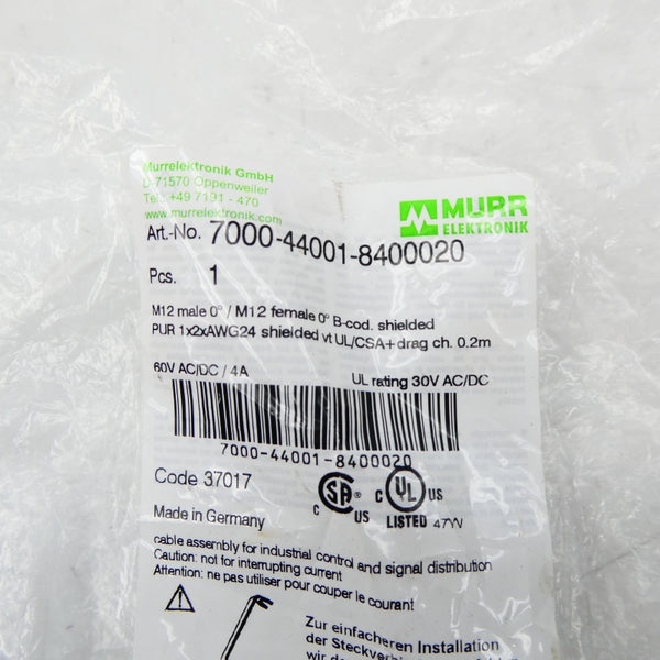 MURR ELEKTRONIK 7000-44001-8400020 60VAC/DC 4A NSMP