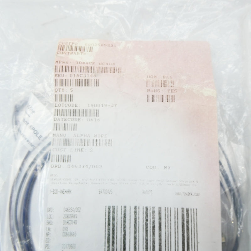 ALPHA WIRE 304ACF NC404 (PKG OF 4) NSMP