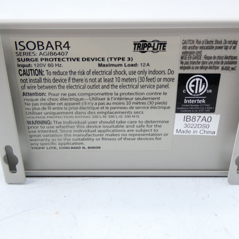 TRIPP-LITE ISOBAR4 120V 12A NSMP