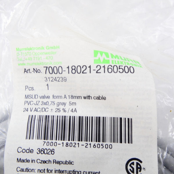 MURR ELEKTRONIK 7000-18021-2160500 24VAC/DC 4A NSMP
