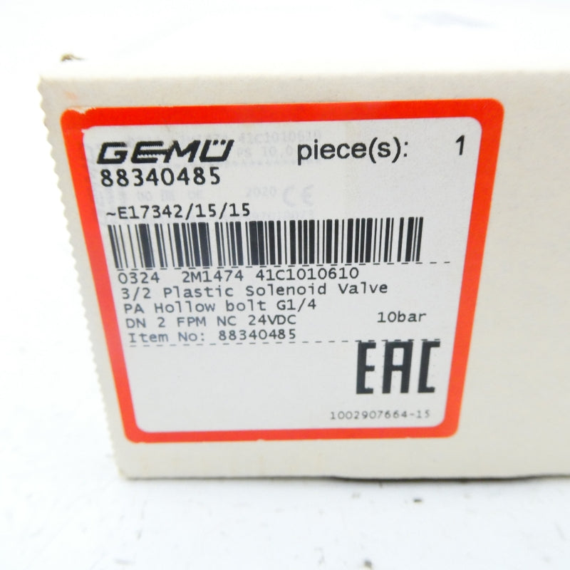 GEMU 0324 2M1474 41C1010610 88340485 24VDC NSMP