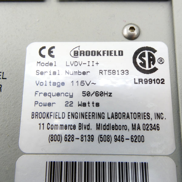 BROOKFIELD LVDV-II+ 115V NSNP