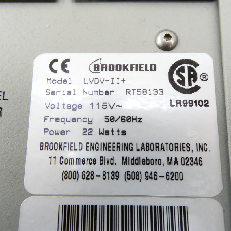 BROOKFIELD LVDV-II+ 115V NSNP