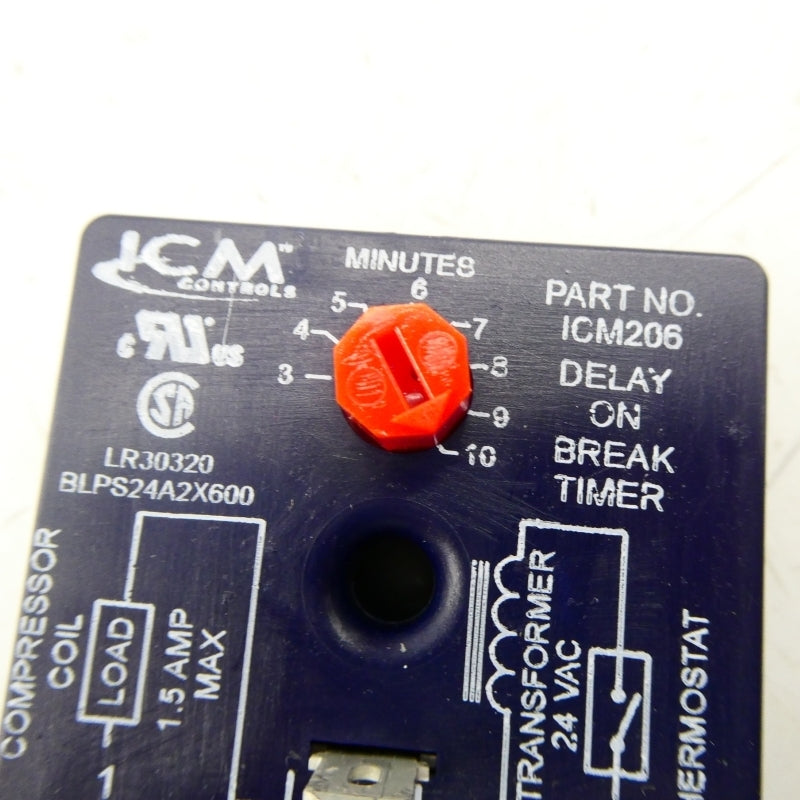 ICM CONTROLS ICM206B 24VAC 1.5A 3-10MIN NSMP