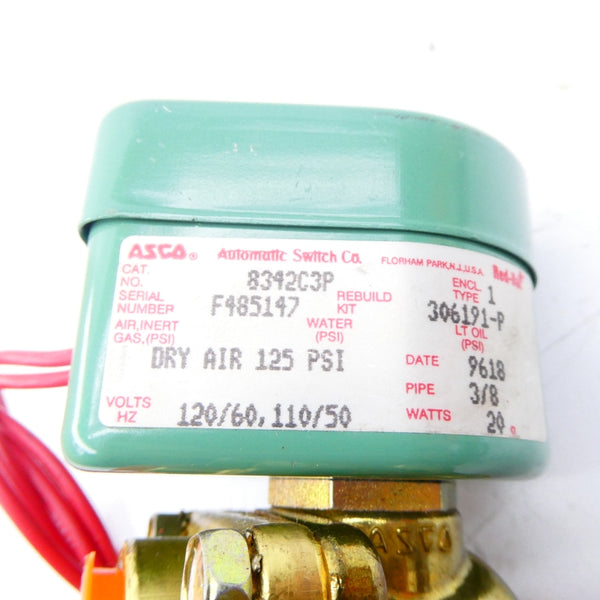 ASCO 8342C3P 110/120V 125PSI 3/8" NSNP