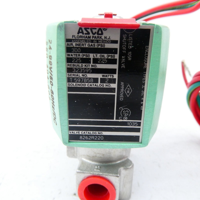 ASCO 8262R220 24-99VDC 225-300PSI 1/4" NSMP