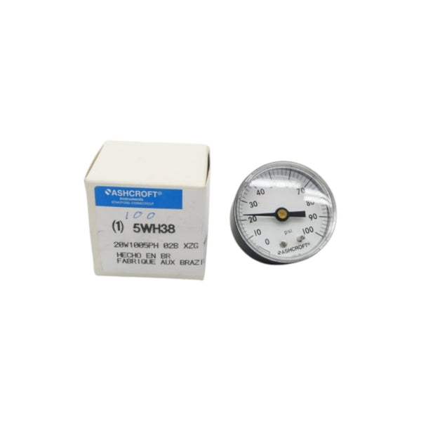 ASHCROFT 20W1005PH 02B XZG 100# 5WH38 0-100PSI NSMP