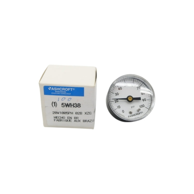 ASHCROFT 20W1005PH 02B XZG 100# 5WH38 0-100PSI NSMP