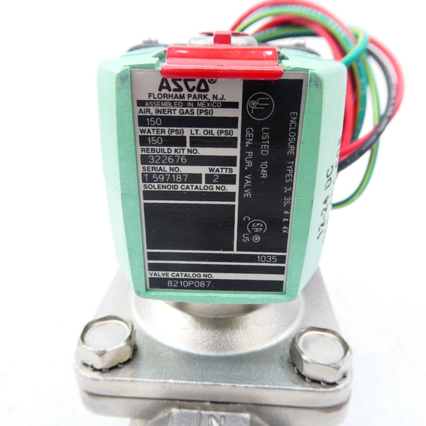 ASCO 8210P087 12-24VDC 150PSI 1/2" NSMP