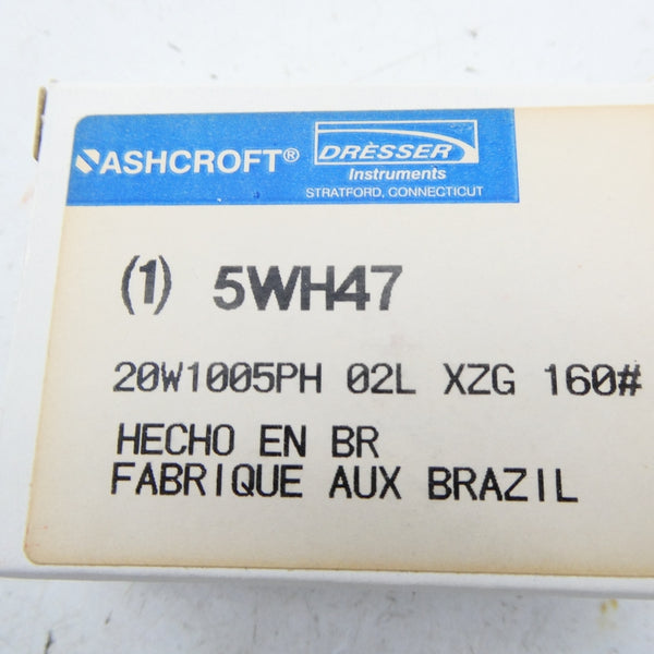 ASHCROFT 20W1005PH 02L XZG 160# 5WH47 0-160PSI NSMP