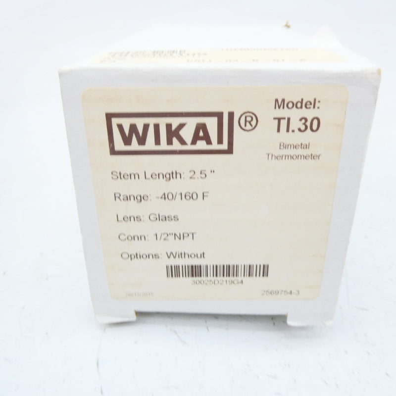WIKA 30025D219G4 TI.30 -40/160'F 1/2" NSMP