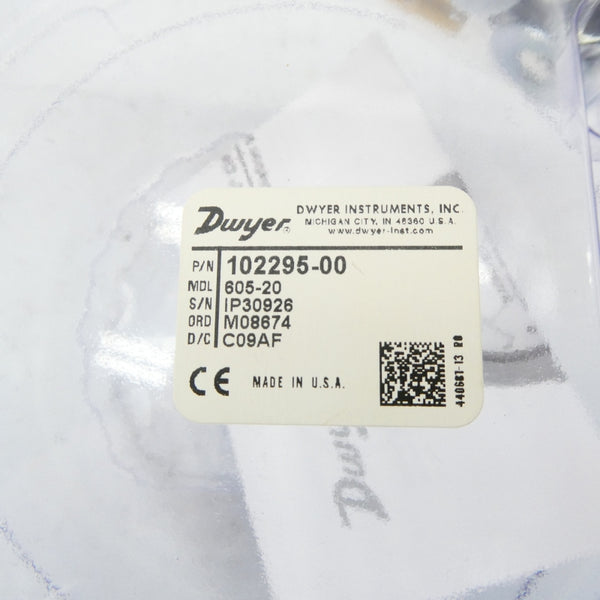 DWYER 102295-00 605-20 0-20 NSMP