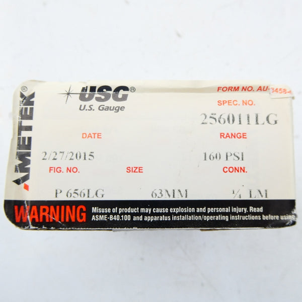 AMETEK 256011LG 160PSI 63MM NSMP