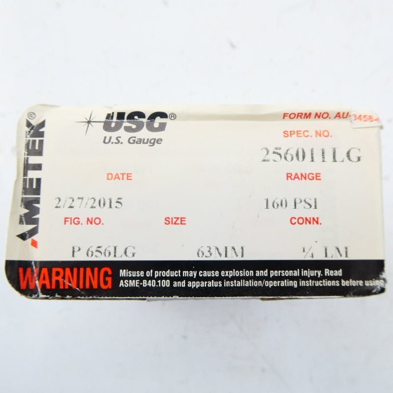 AMETEK 256011LG 160PSI 63MM NSMP