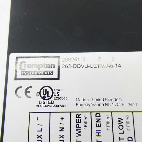 CROMPTON 262-DDVU-LETM-A5-14 100-250VAC/DC NSMP