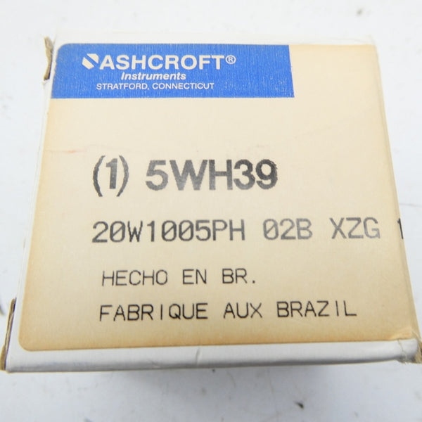 ASHCROFT 20W1005PH 02B XZG 160# 5WH39 0-160PSI NSMP