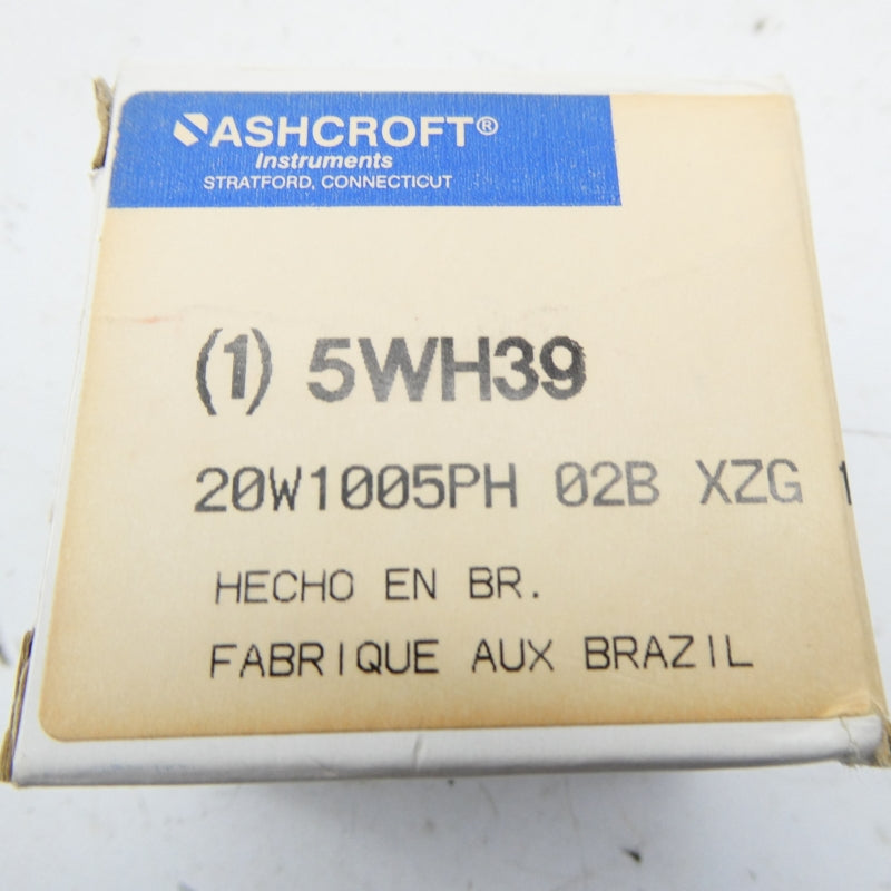 ASHCROFT 20W1005PH 02B XZG 160# 5WH39 0-160PSI NSMP