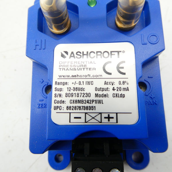 ASHCROFT CX8MB242P1IWL-#4823 2AGE2 12-36VDC +/-0.1INWC NSMP