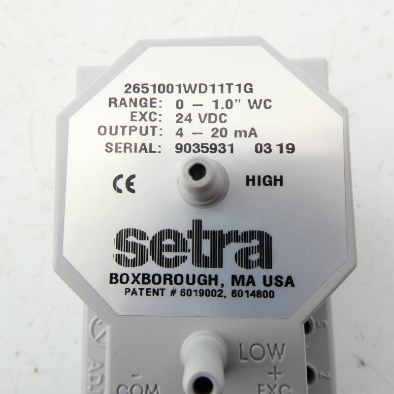 SETRA 2651001WD11T1G 24VDC 0-1.0"WC NSMP