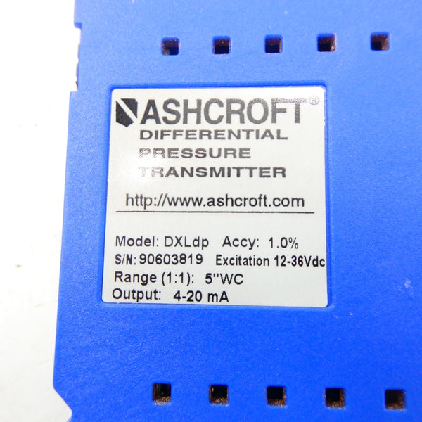 ASHCROFT DXLDP 12-36VDC 5"WC NSNP