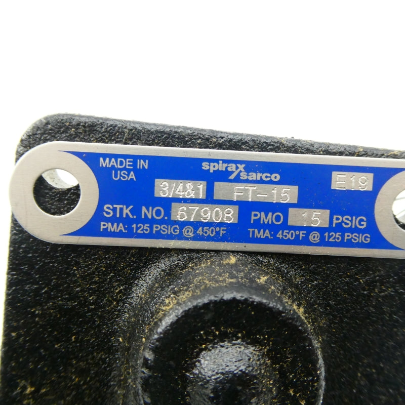 SPIRAX SARCO 67908 FT-15 15PSI 3/4&1" NSNP