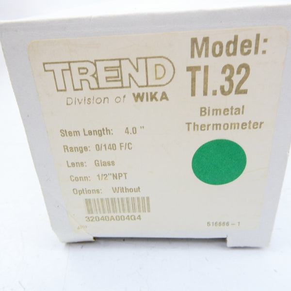 WIKA 32040A004G4 TI.32 0/140'F/'C 4.0" NSMP