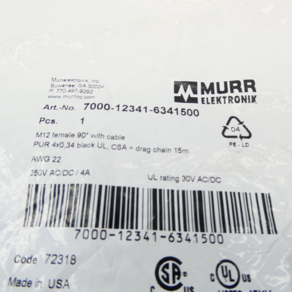 MURR ELEKTRONIK 7000-12341-6341500 250VAC/DC 4A NSMP