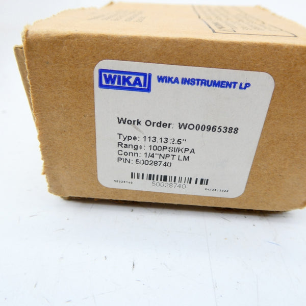 WIKA 50028740 100PSI NSMP