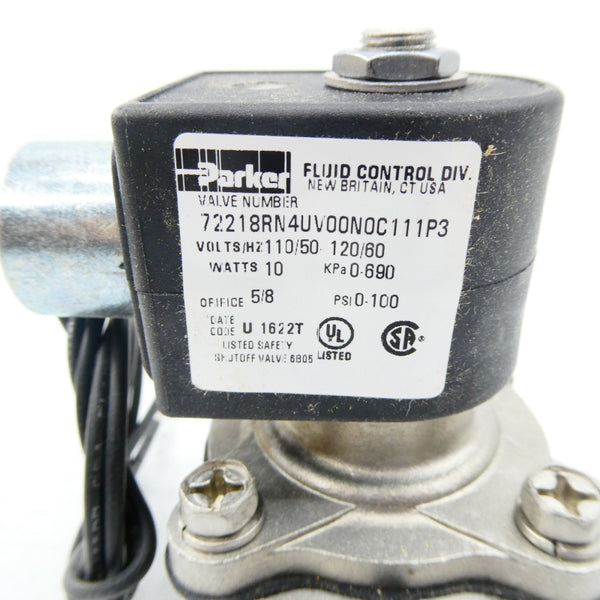 PARKER 72218RN4UV00N0C111P3 110/120V 0-100PSI 5/8" NSMP