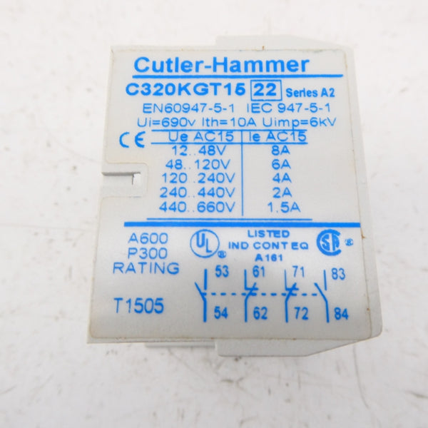 CUTLER-HAMMER C320KGT15 SER. A2 440-660VAC 1.5A NSMP