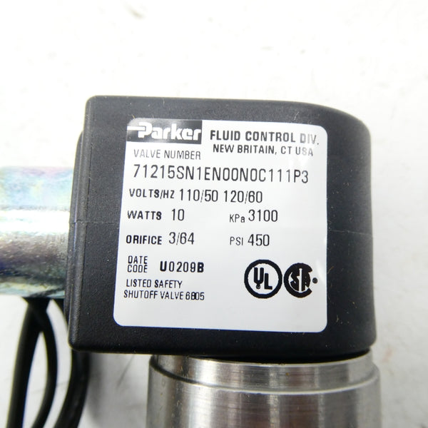 PARKER 71215SN1EN00N0C111P3 110/120V 450PSI NSMP