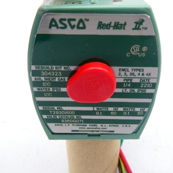ASCO 8360G071 110/120V 100PSI 1/4" NSMP