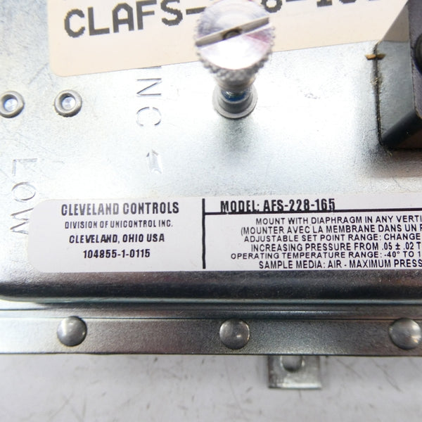CLEVELAND CONTROLS AFS-228-165 NSNP