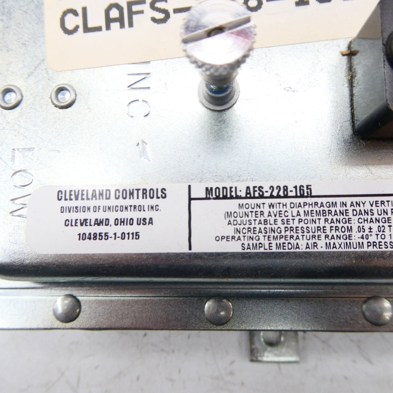 CLEVELAND CONTROLS AFS-228-165 NSNP