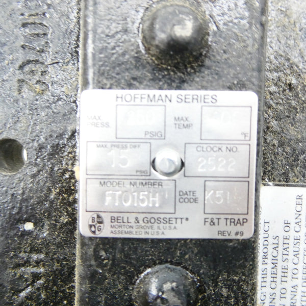 BELL & GOSSETT 405594 FT015H 15PSI 3/4" NSMP