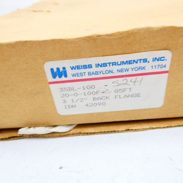 WEISS INSTRUMENTS 35BL-100 20-0-100'F 3-1/2" NSMP